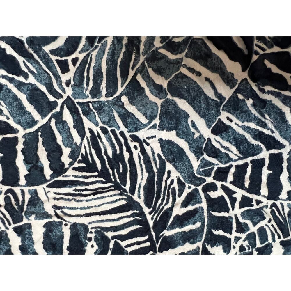 H&M womens wrap front leaves prints skirt high low white navy blue sz xs - Picture 14 of 16